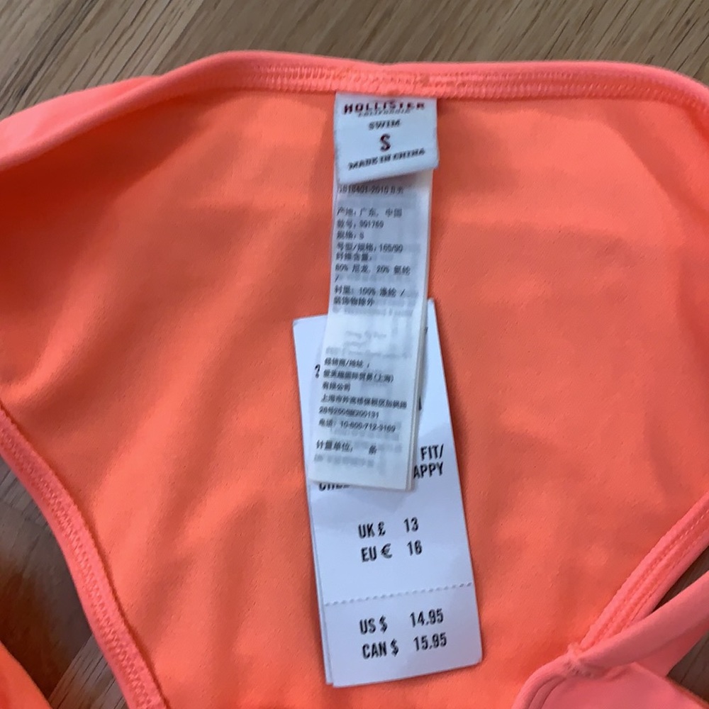 NWT Hollister neon orange cheeky bikini bottoms - Picture 3 of 5